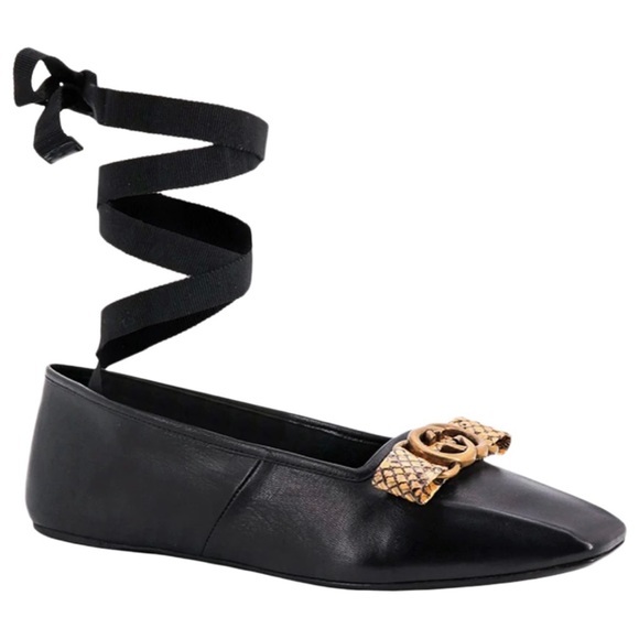 GUCCI GG logo bow ballerina flats - Picture 1 of 4